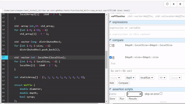 Running an assertion script